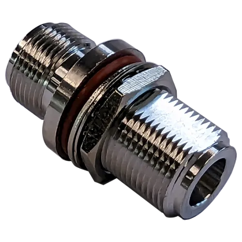 RF Adapter N Female to N Female, Bulkhead Mount - Main Image (106-AD-N2N2-BRM)