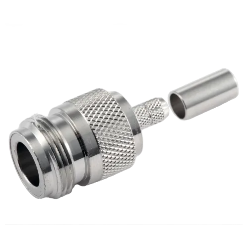 N Female Connector for RG-58 / L-195 Coaxial Cable - Main Image (106-N2-C-L19)
