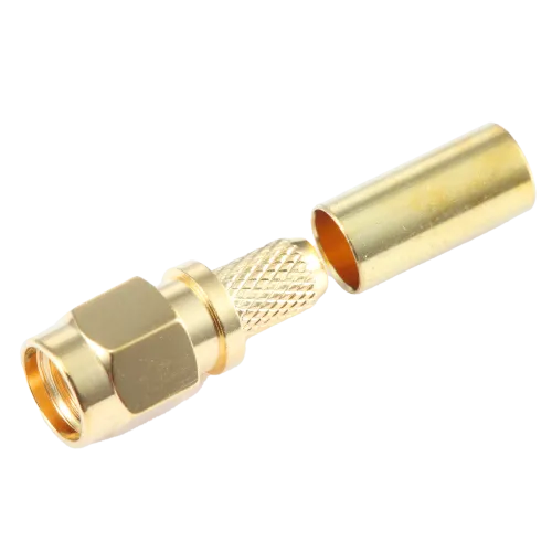 SMA Male Connector for L-240 Coaxial Cable - Main Image (106-SA1-C-L24)