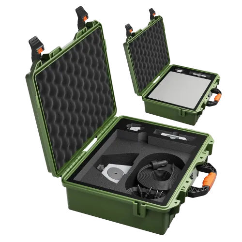 STARBEAM Starlink Mini Hard Protective Travel Case with Storage - Green - Main Image (109-SB-CASE-MINI-HPCG)