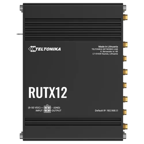 Teltonika RUTX12 Dual 4G Cat-6 Router with WiFi, GNSS, Bluetooth - View 2 (110-RUTX12)