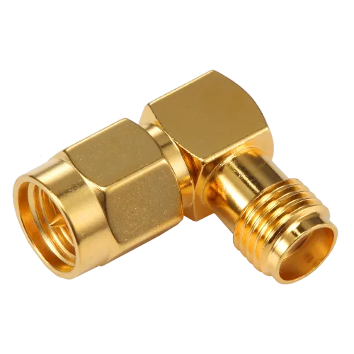 RF Adapter SMA Female to SMA Male, Right Angle