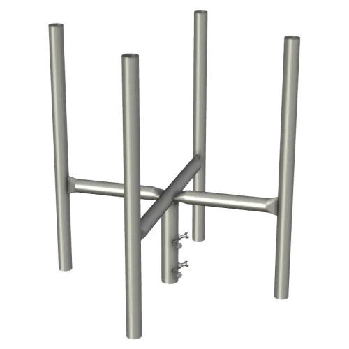 APAC GC48 Series Galvanised Steel Headframe, 4 Sector
