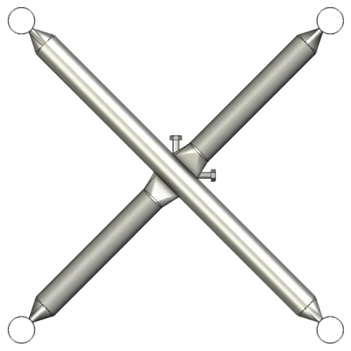 APAC GC48 Series Galvanised Steel Headframe, 4 Sector – view 3