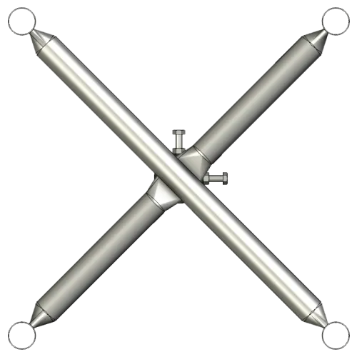 APAC GC76 Series Galvanised Steel Headframe, 4-Sector – view 3
