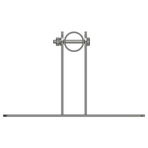 APAC GM48W Galvanised Steel Wall Mounted Mast, 48mm Pole – view 5