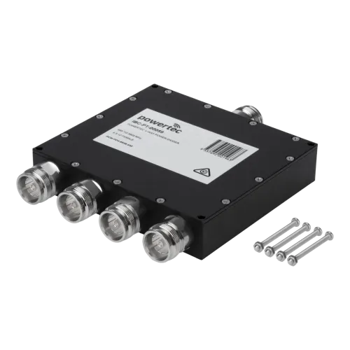 Powertec RF Power Divider 4-Way, 698 to 3800 MHz, 4.3-10 Female, Wilkinson – view 2