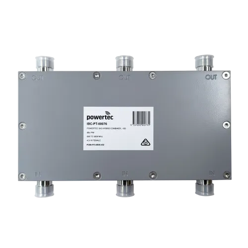 Powertec 3x3 Hybrid Combiner, 698 to 3800 MHz, 4.3-10 Female