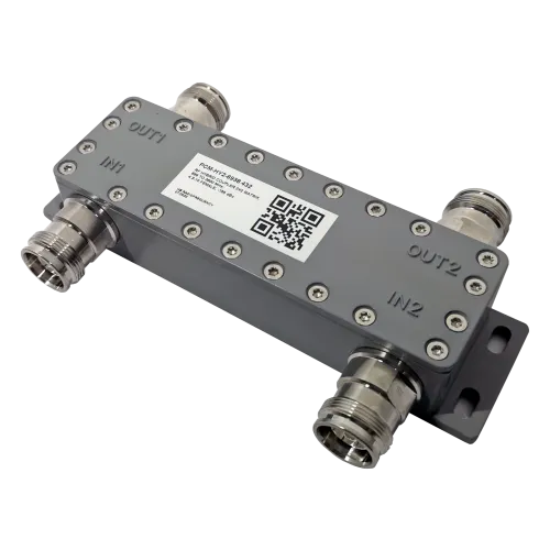 Powertec 2x2 Hybrid Combiner, 698 to 3800 MHz, 4.3-10 Female