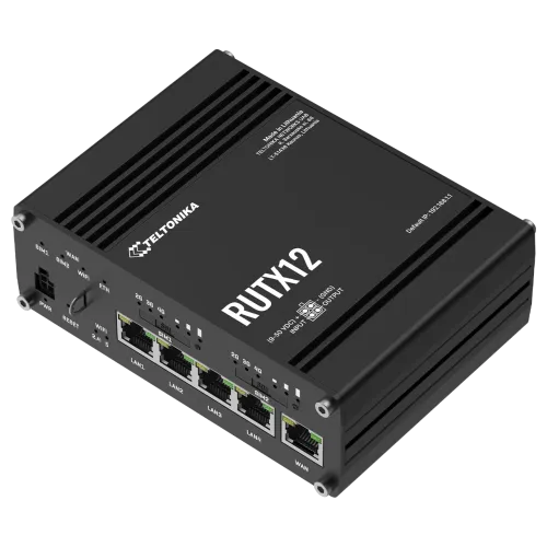 Teltonika RUTX12 Dual 4G Cat-6 Router with WiFi, GNSS, Bluetooth