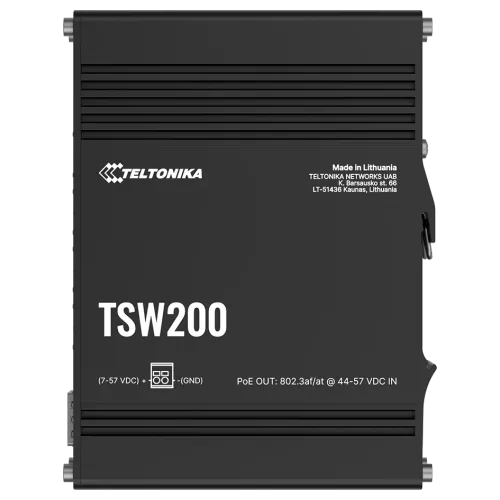 Teltonika TSW200 Industrial Unmanaged PoE+ Switch – view 6