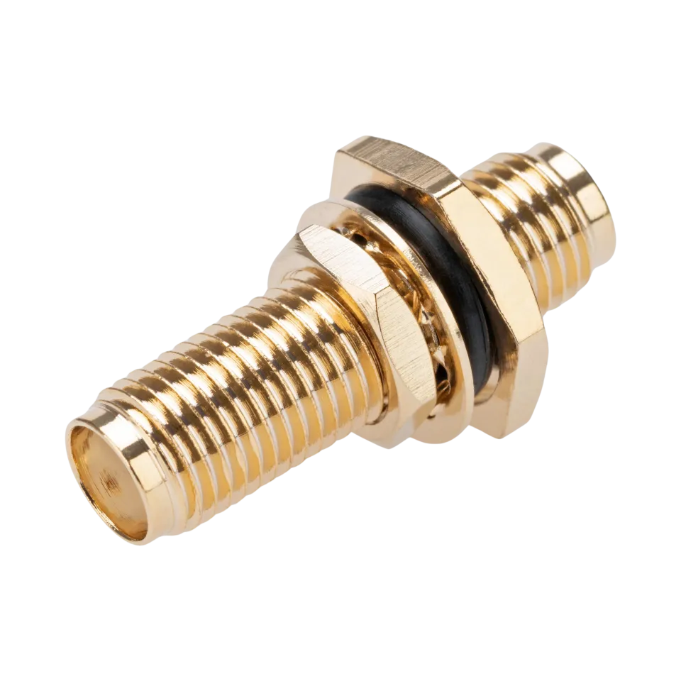 RF Adapter SMA Female to SMA Female, Bulkhead Mount - Main Image (106-AD-SA2SA2-BRM)