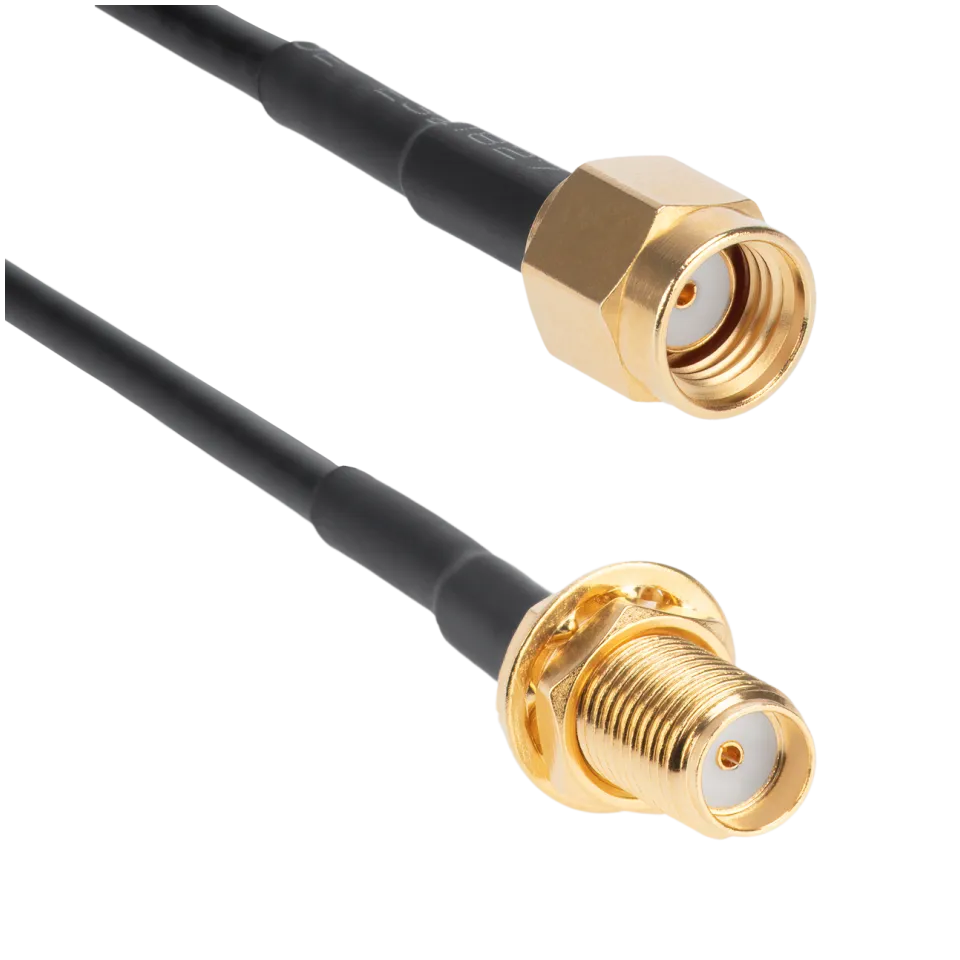 PTL-100 Patch Cable RP-SMA Male to SMA Female, 15cm - Main Image (106-CA-L10-RSA1SA2.015)