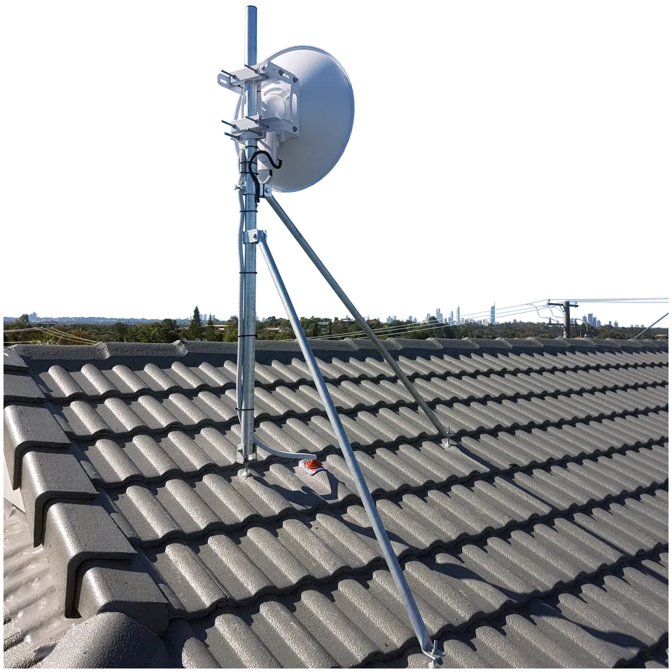 APAC GC48T Collared Tile Roof Mast 48mm Pole - View 2 (100-AP-RM-GC48T-2)