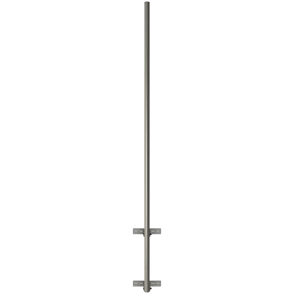 APAC GM76W Galvanised Steel Wall Mount Mast, 76 mm Pole, 2m - View 2 (100-AP-WM-GM76W-2)