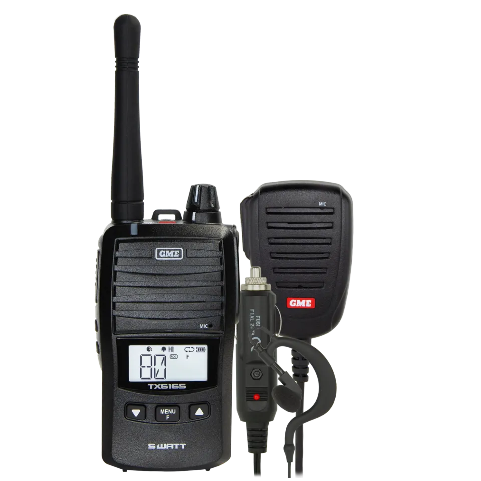 GME TX6165 5/1 Watt UHF CB Handheld Radio - Main Image (102-TX6165)