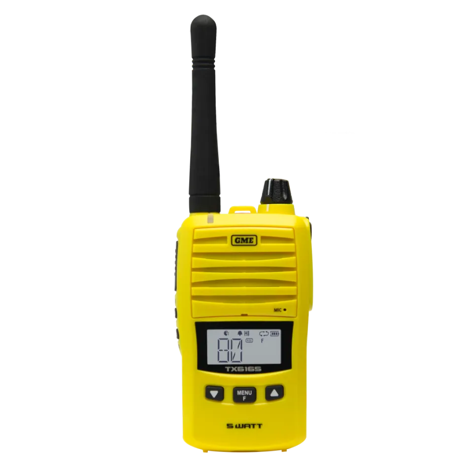 GME TX6165 5/1 Watt UHF CB Handheld Radio - Main Image (102-TX6165XY)