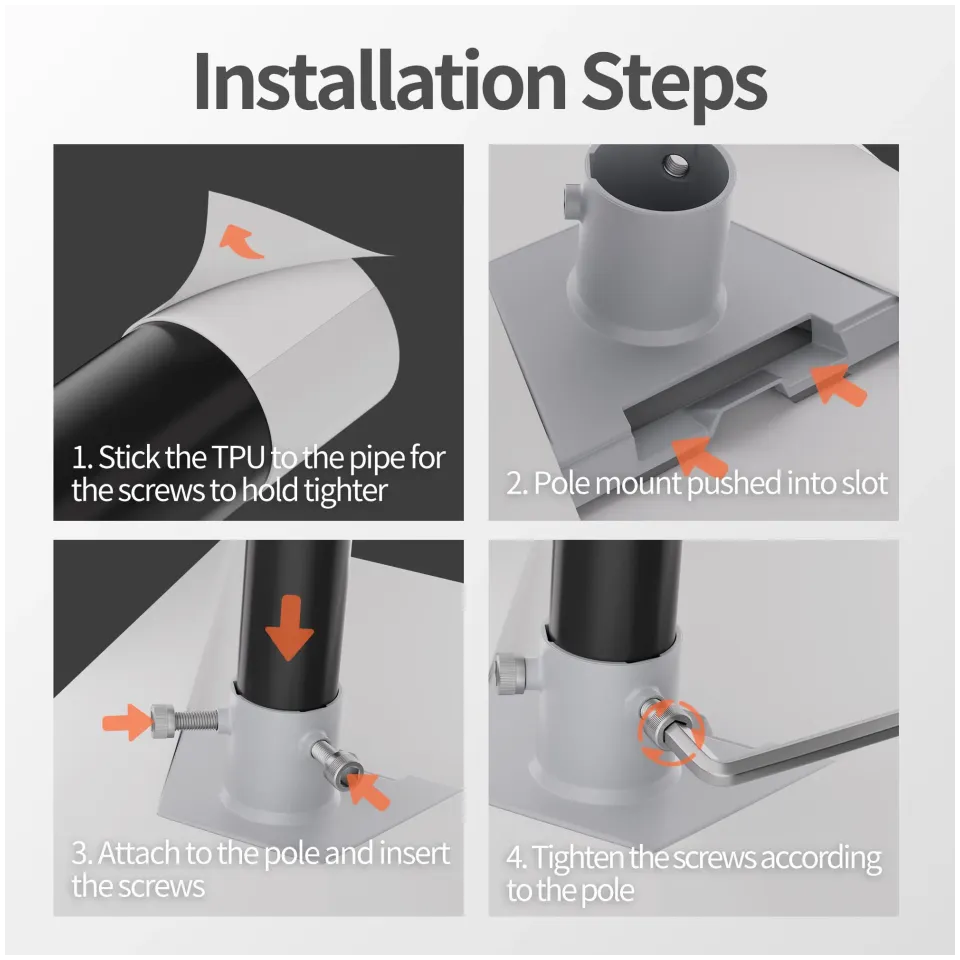 STARBEAM Starlink Gen 3 Plastic Pole / Mast Adapter - 37 to 50mm Poles - View 2 (109-SB-MNT-G3-PPA-3748MM)