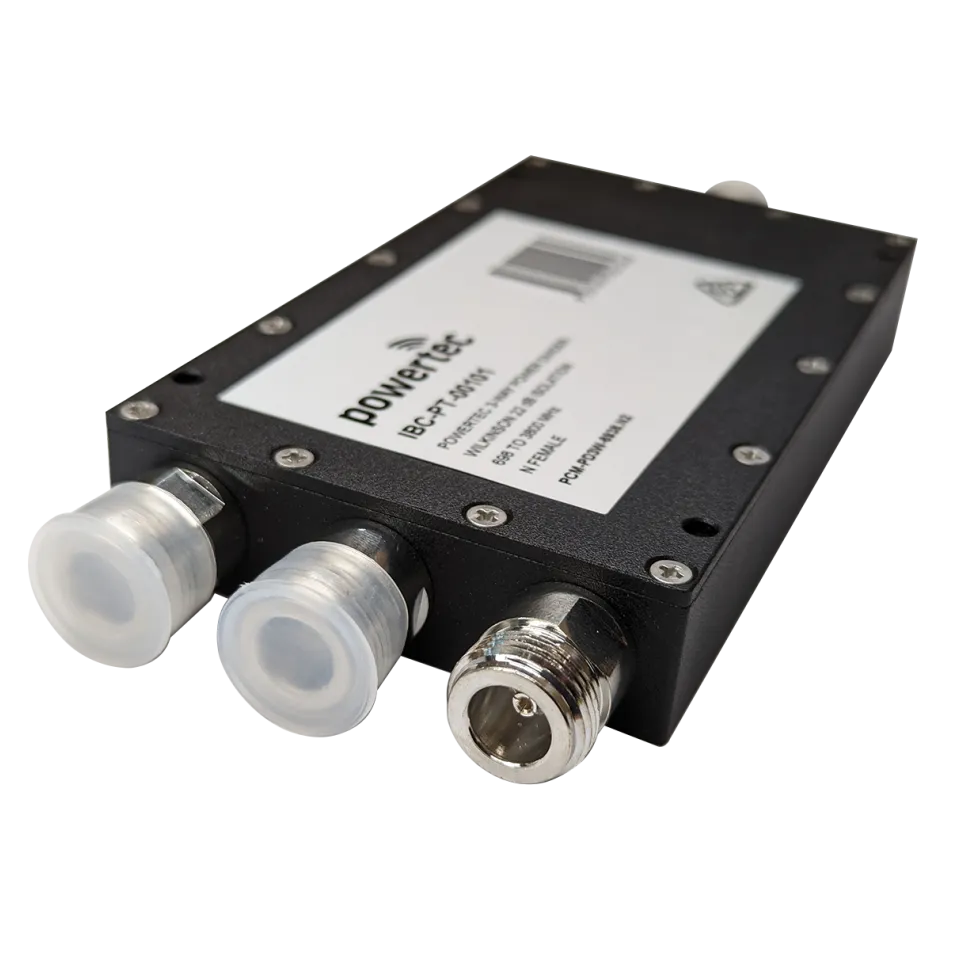 Powertec RF Power Divider 3-Way, 698 to 3800 MHz, N Female, Wilkinson - View 2 (106-PCM-PD3-6938.N2)
