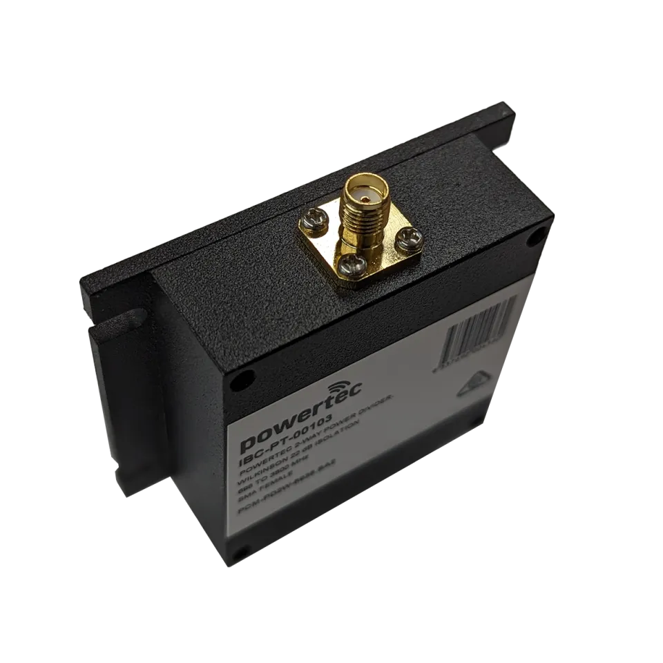 Powertec RF Power Divider 2-Way, 698 to 3800 MHz, SMA Female, Wilkinson - View 2 (106-PCM-PD2-6938.SA2)