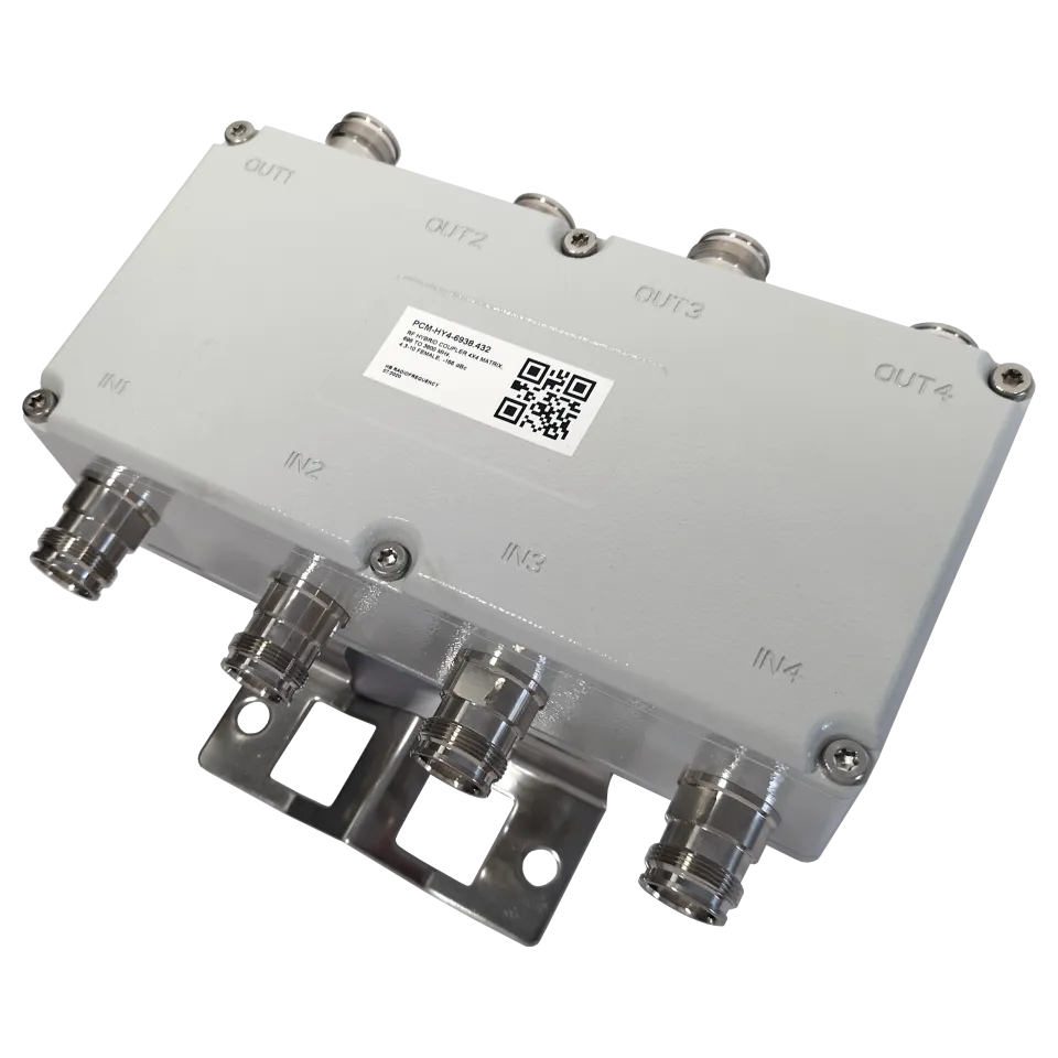 Powertec 4x4 Hybrid Coupler, 698 to 3800 MHz, 4.3-10 Female - Main Image (106-PCM-HY4-6940.432)