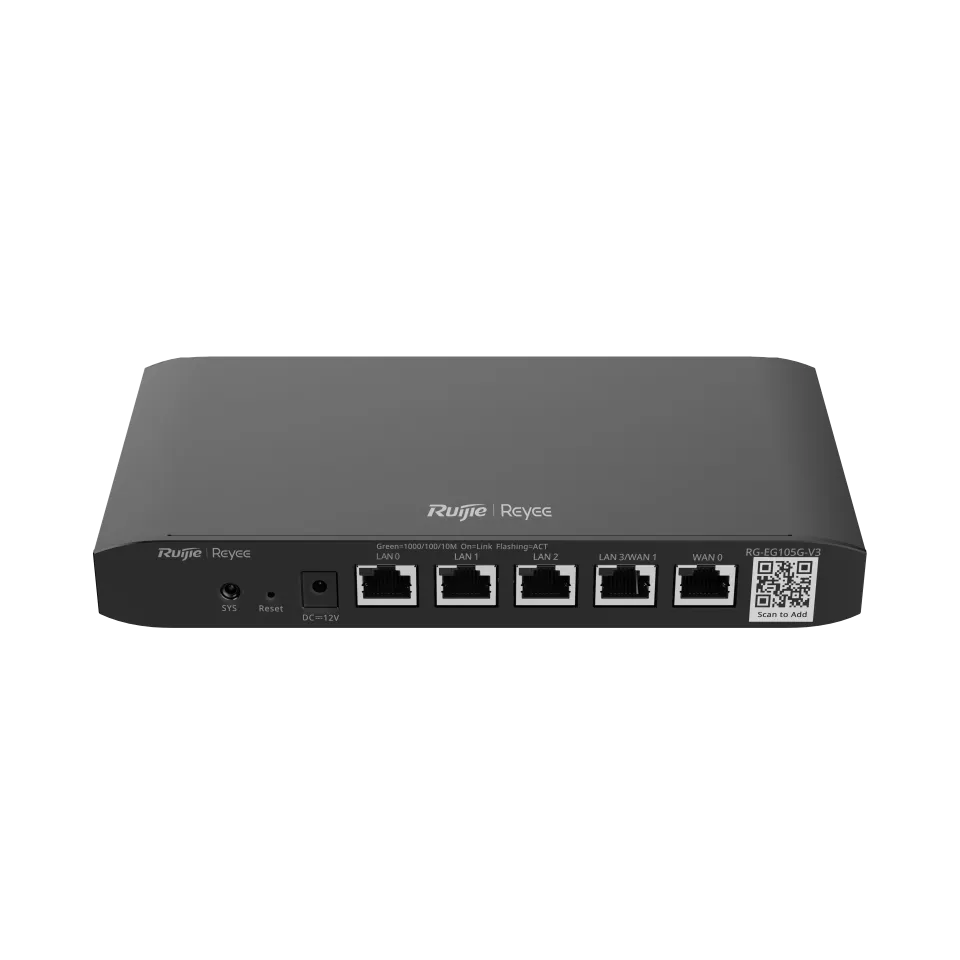 Ruijie Reyee RG-EG105G-P-V3 5-Port Managed PoE Router, 4x Gigabit PoE+ - Main Image (108-RG-EG105G-P-V3)