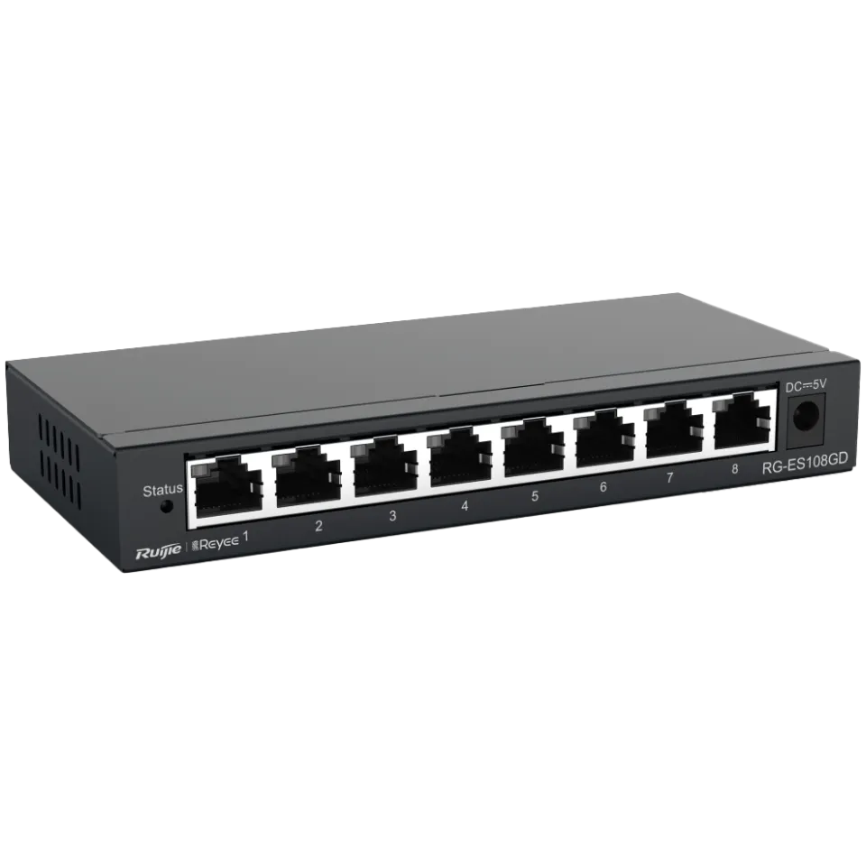 Ruijie Reyee RG-ES108GD 8-Port Gigabit Unmanaged Switch - Main Image (108-RG-ES108GD)