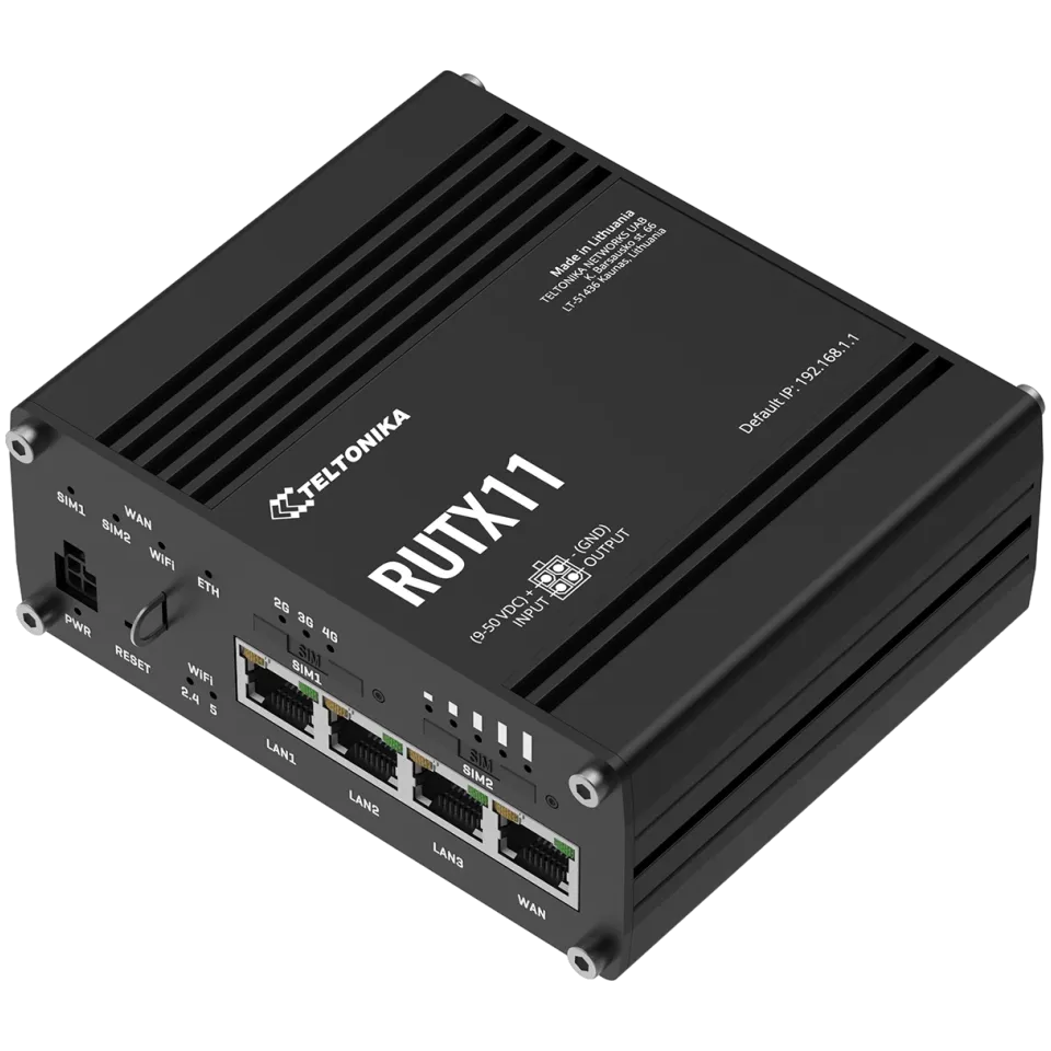 Teltonika RUTX11 4G Cat-6 Router with WiFi, GNSS, Bluetooth - Main Image (110-RUTX11)