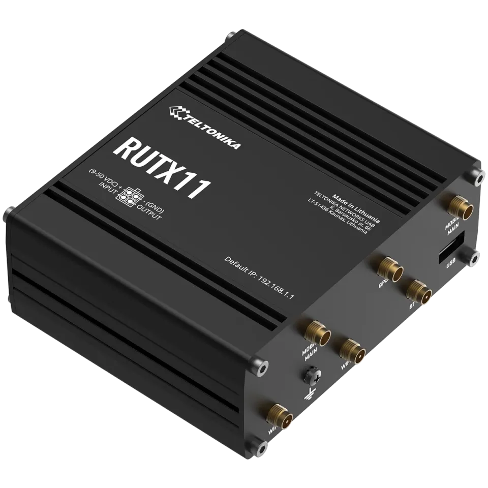 Teltonika RUTX11 4G Cat-6 Router with WiFi, GNSS, Bluetooth - View 3 (110-RUTX11)