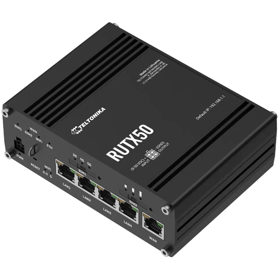 Teltonika RUTX50 4G-5G Router with WiFi - Main Image (110-RUTX50)