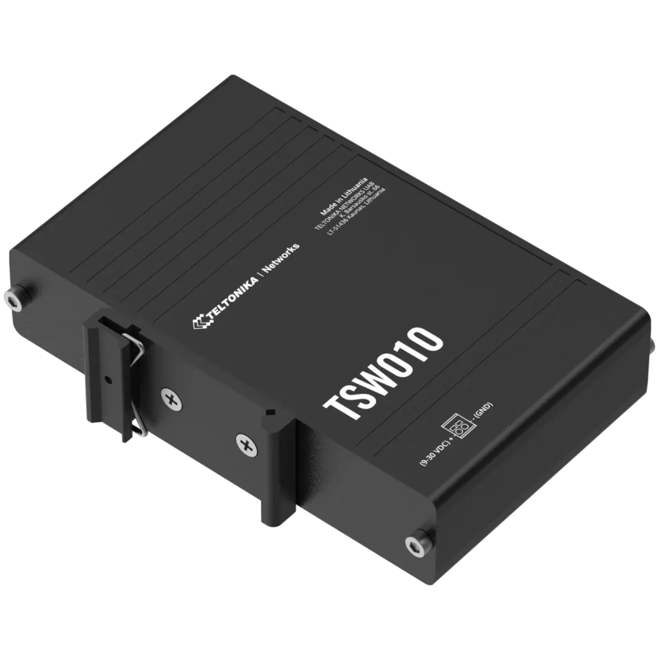Teltonika TSW010 5-Port DIN Rail Switch - View 3 (110-TSW010)