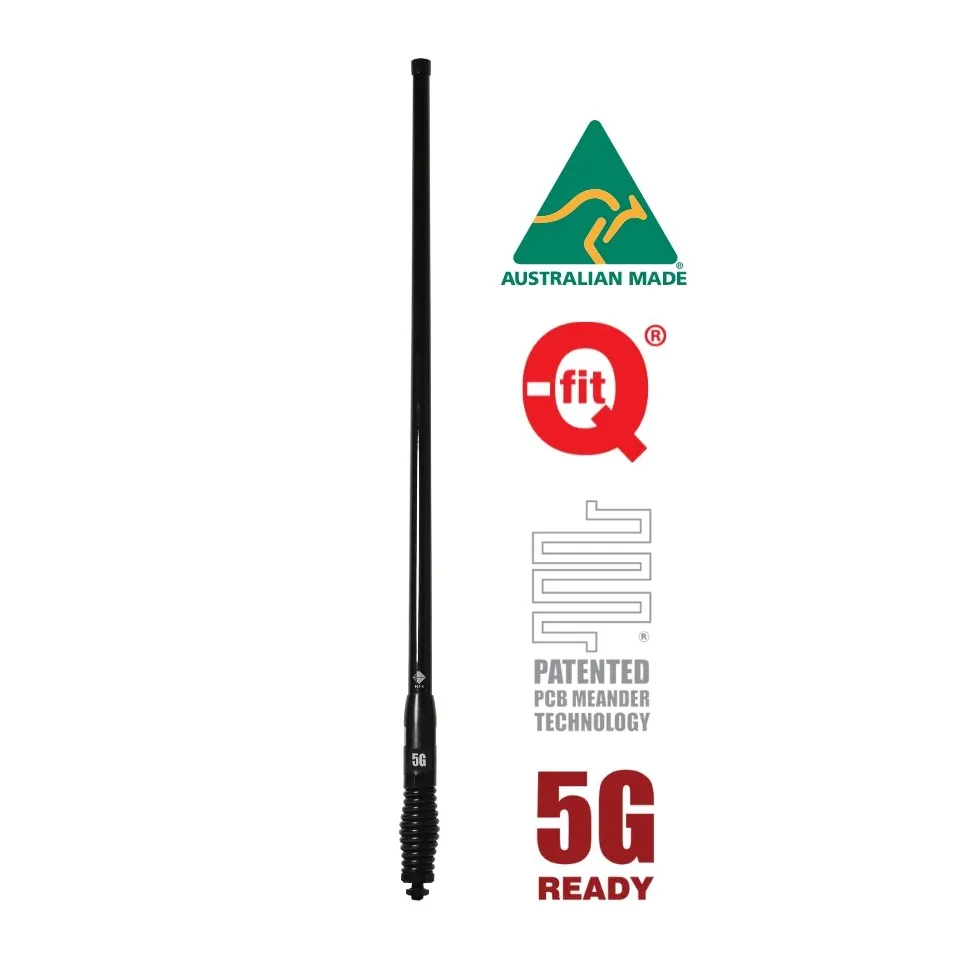 RFI CDQ8195 Pro-Series Removable 4G-5G Vehicle Bullbar Antenna, 6.5 dBi, 698 to 3800 MHz, SMA Male - View 2 (113-CDQ8195-B)
