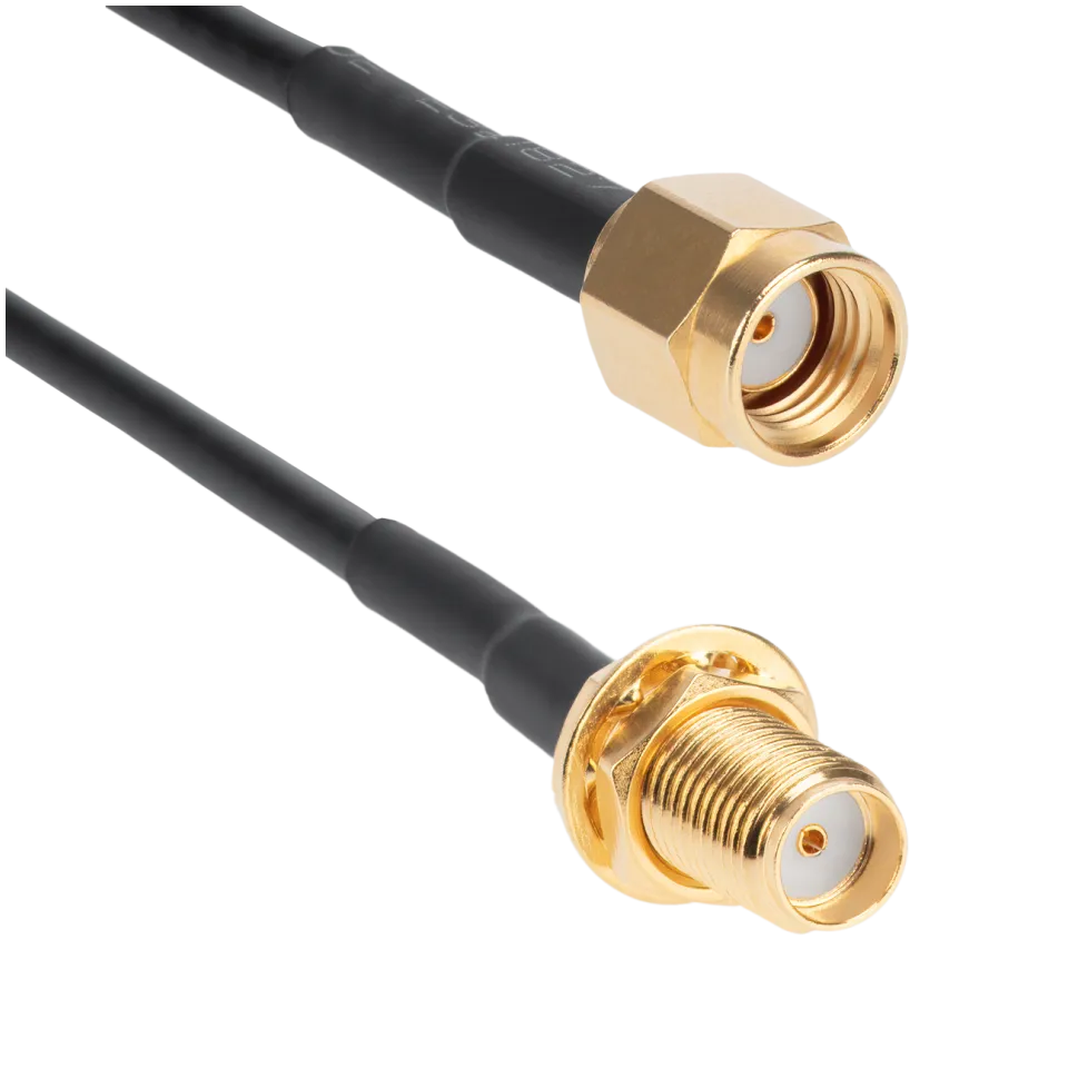 PTL-100 Patch Cable RP-SMA Male to SMA Female, 15cm