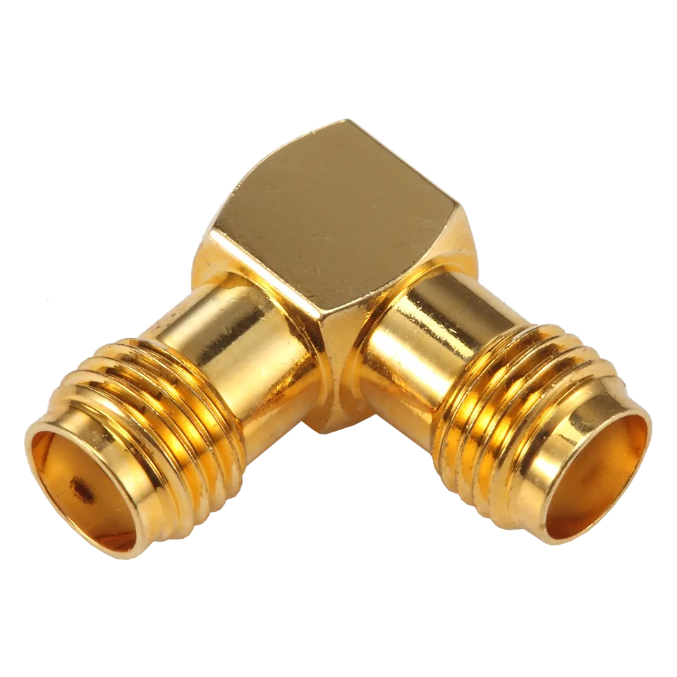 RF Adapter SMA Female to SMA Female, Right Angle
