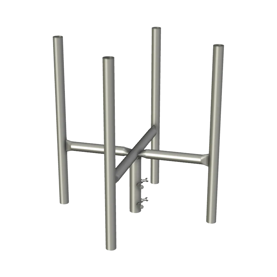 APAC GC48 Series Galvanised Steel Headframe, 4 Sector