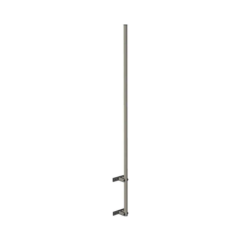 APAC GM76W Galvanised Steel Wall Mount Mast, 76 mm Pole