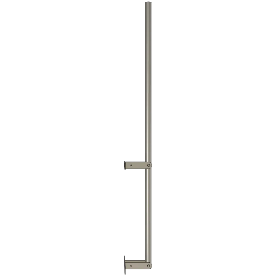 APAC GM48W Galvanised Steel Wall Mounted Mast, 48mm Pole – view 4