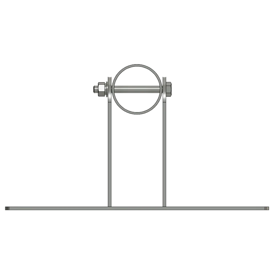 APAC GM76W Galvanised Steel Wall Mount Mast, 76 mm Pole – view 6