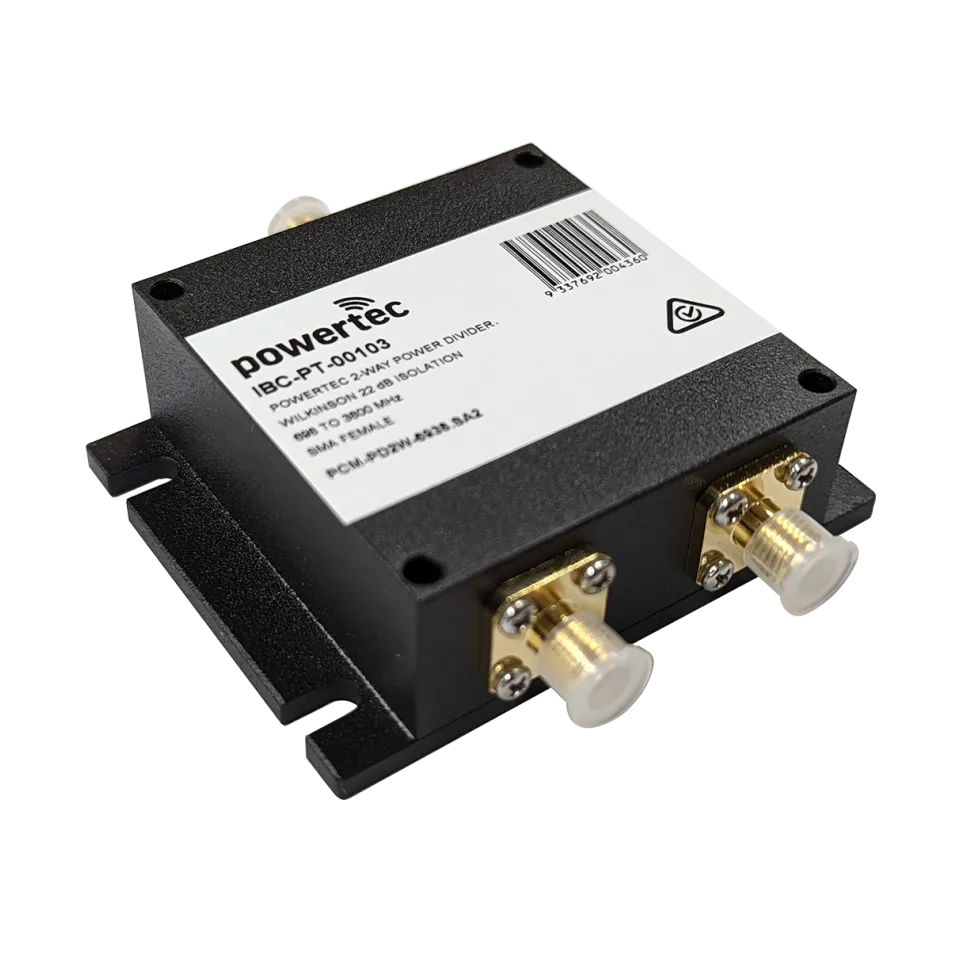 Powertec RF Power Divider 2-Way, 698 to 3800 MHz, SMA Female, Wilkinson – view 3