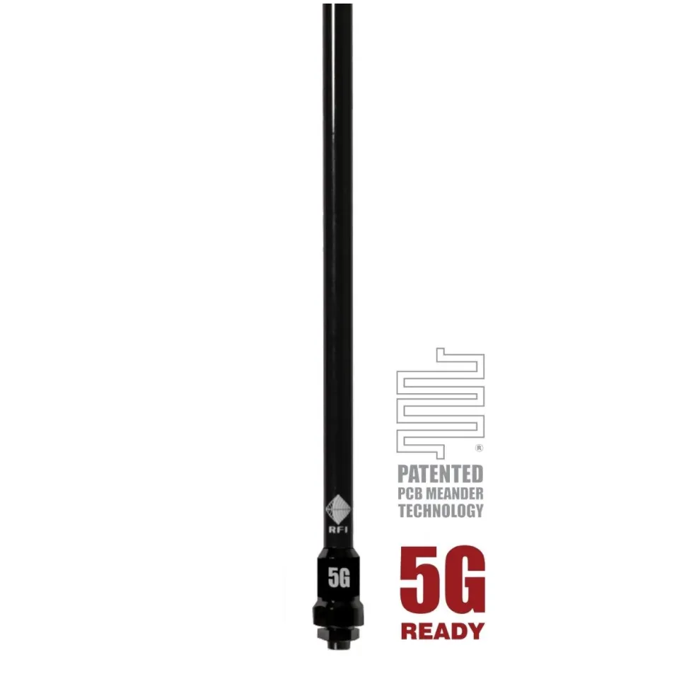 RFI CD8294 4G-5G Stud Mount Antenna, 5.5 dBi, 698 to 3800 MHz, SMA Male