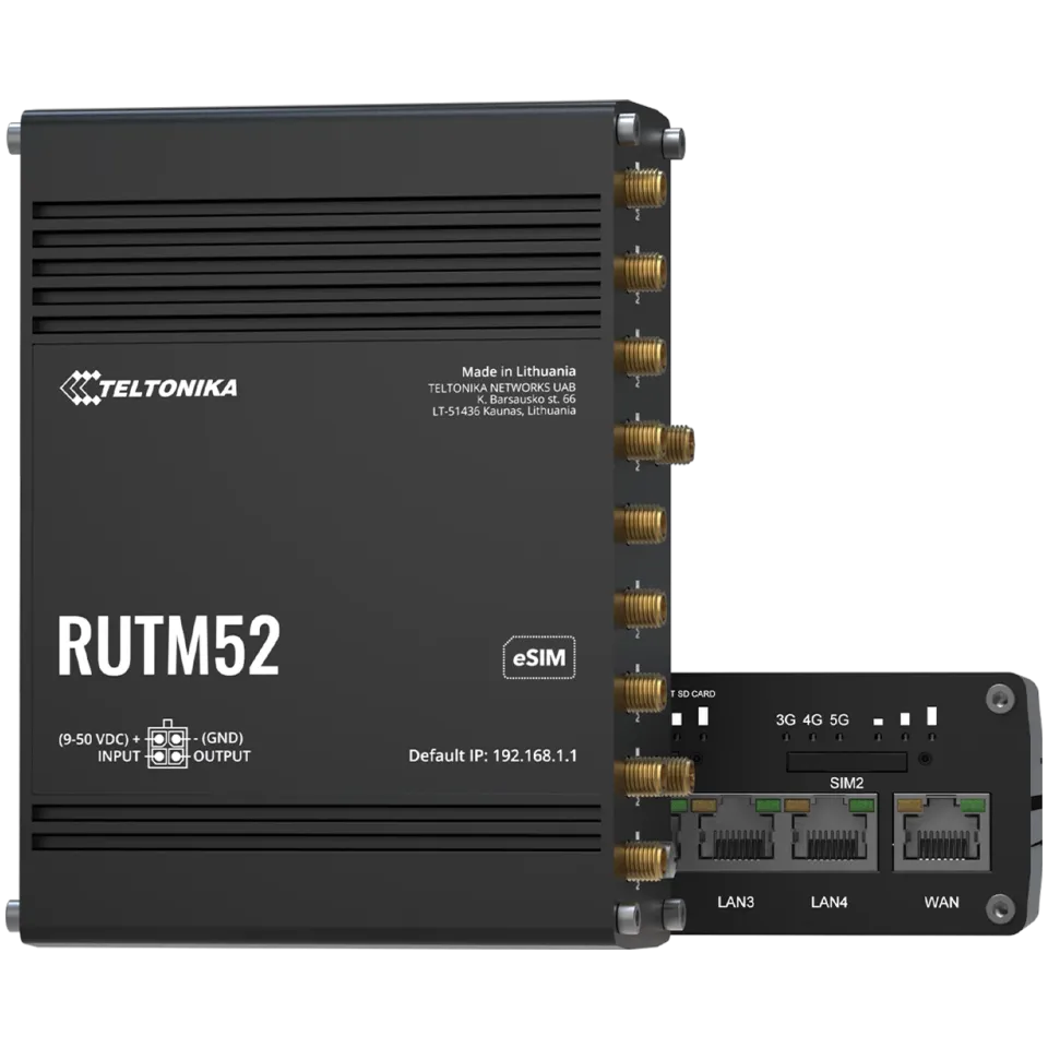 Teltonika RUTM52 Dual 5G Router with WiFi, eSIM