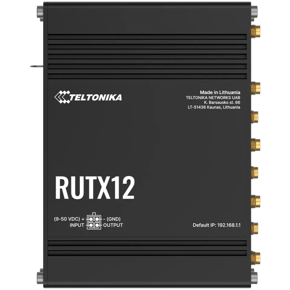 Teltonika RUTX12 Dual 4G Cat-6 Router with WiFi, GNSS, Bluetooth – view 5