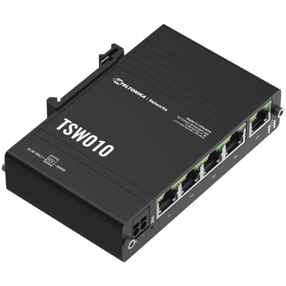 Teltonika TSW010 5-Port DIN Rail Switch