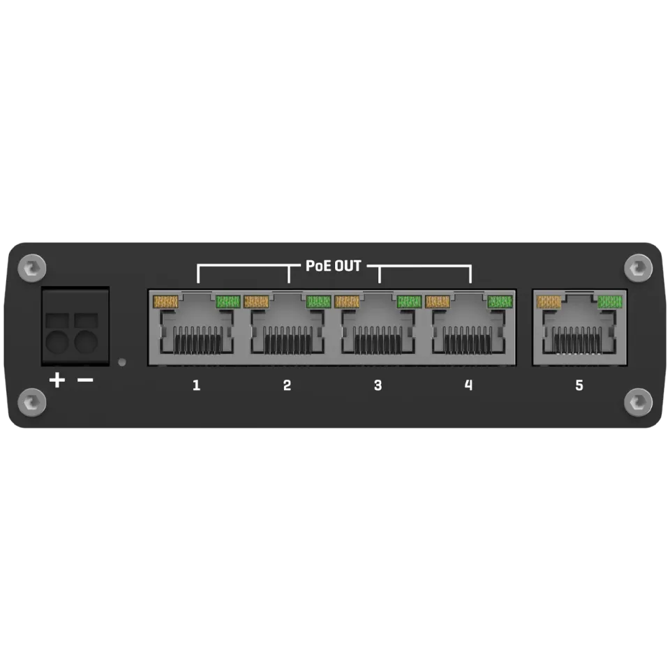 Teltonika TSW101 Industrial Unmanaged PoE+ for Transportation – view 2