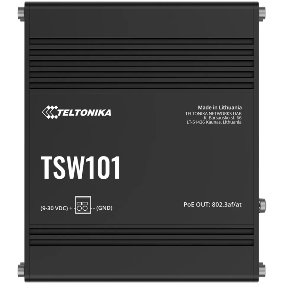 Teltonika TSW101 Industrial Unmanaged PoE+ for Transportation – view 5