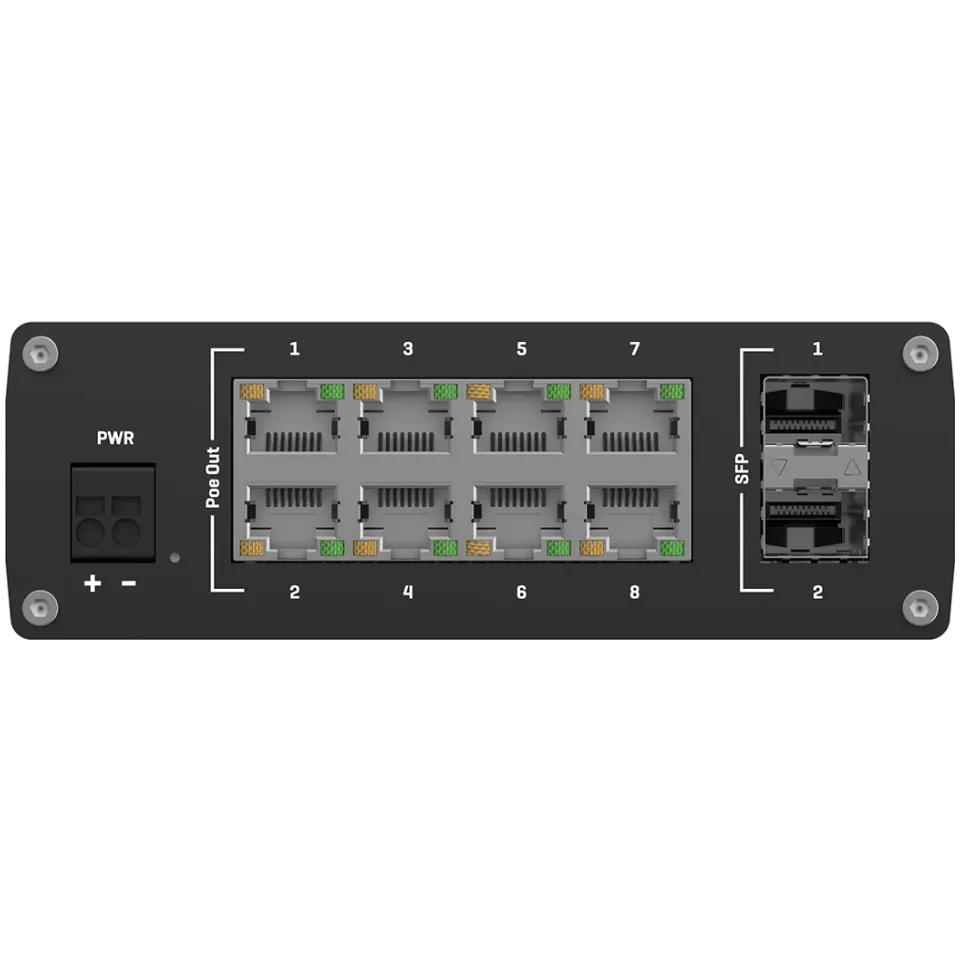 Teltonika TSW200 Industrial Unmanaged PoE+ Switch – view 3