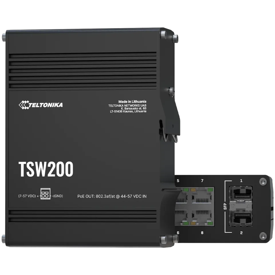 Teltonika TSW200 Industrial Unmanaged PoE+ Switch