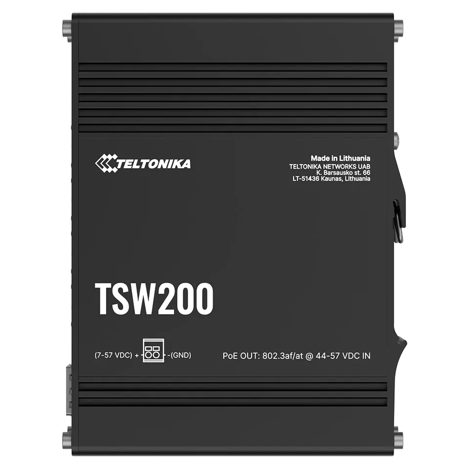 Teltonika TSW200 Industrial Unmanaged PoE+ Switch – view 6