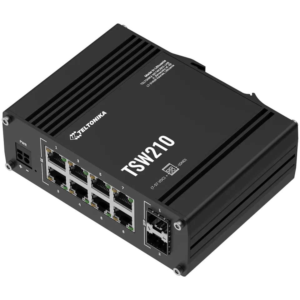 Teltonika TSW210 Unmanaged Industrial Switch – view 2