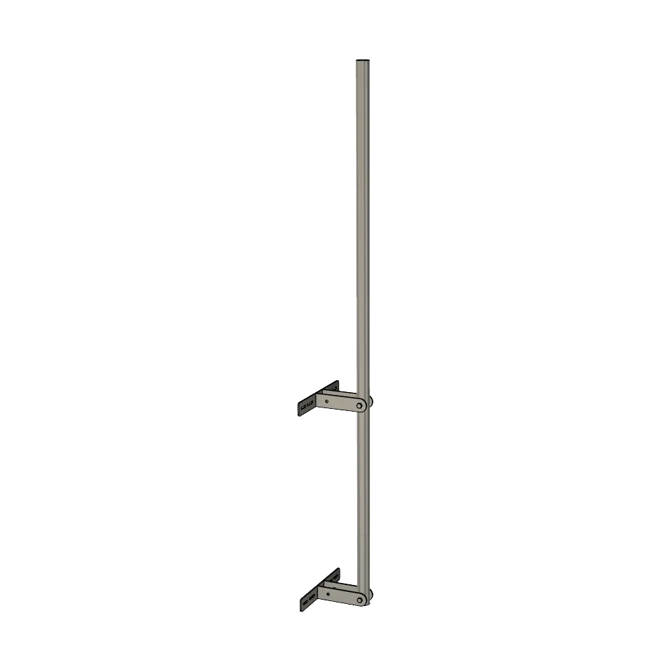 APAC GM48W Galvanised Steel Wall Mounted Mast, 48mm Pole